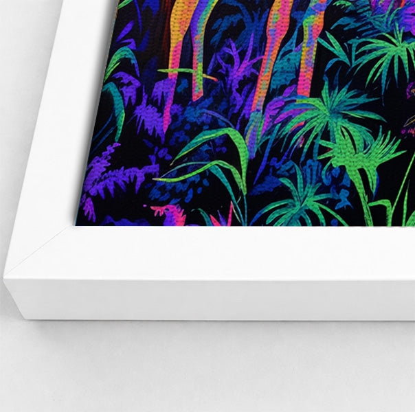 Neon Giraffe Jungle African American canvas print view 30