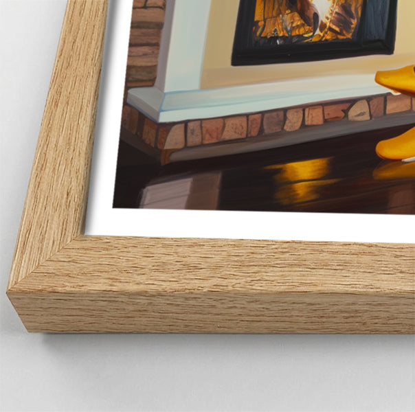 Black Woman Reading by Fireplace African American wall art view 33