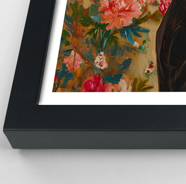 Black Gay Couple Floral Black love wall art view 29