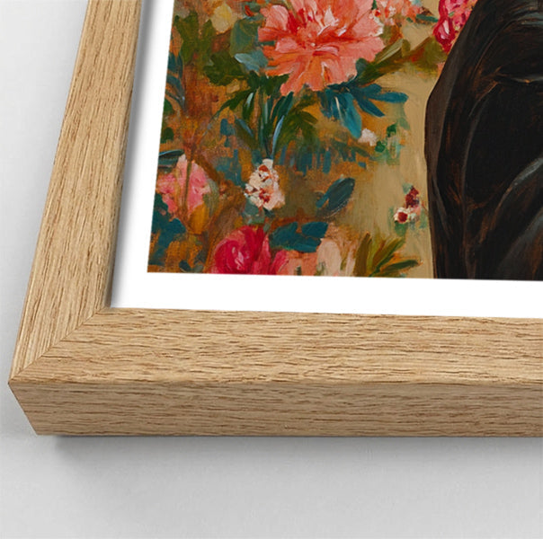 Black Gay Couple Floral Black love wall art view 34