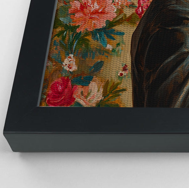 Black Gay Couple Floral Black love wall art view 14