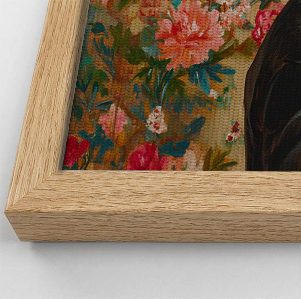 Black Gay Couple Floral Black love wall art view 21