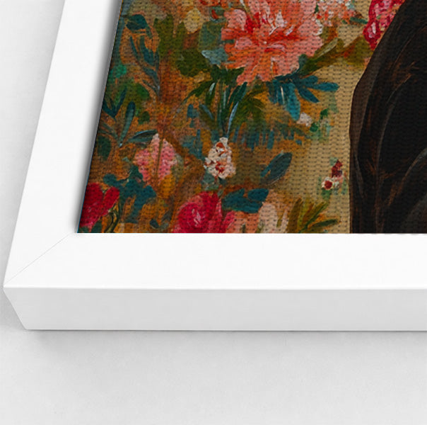 Black Gay Couple Floral Black love wall art view 26