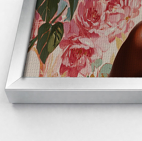 Powerful Black Woman Floral Portrait African American wall art view 58