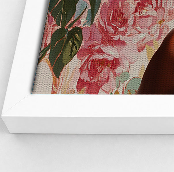 Powerful Black Woman Floral Portrait African American wall art view 64