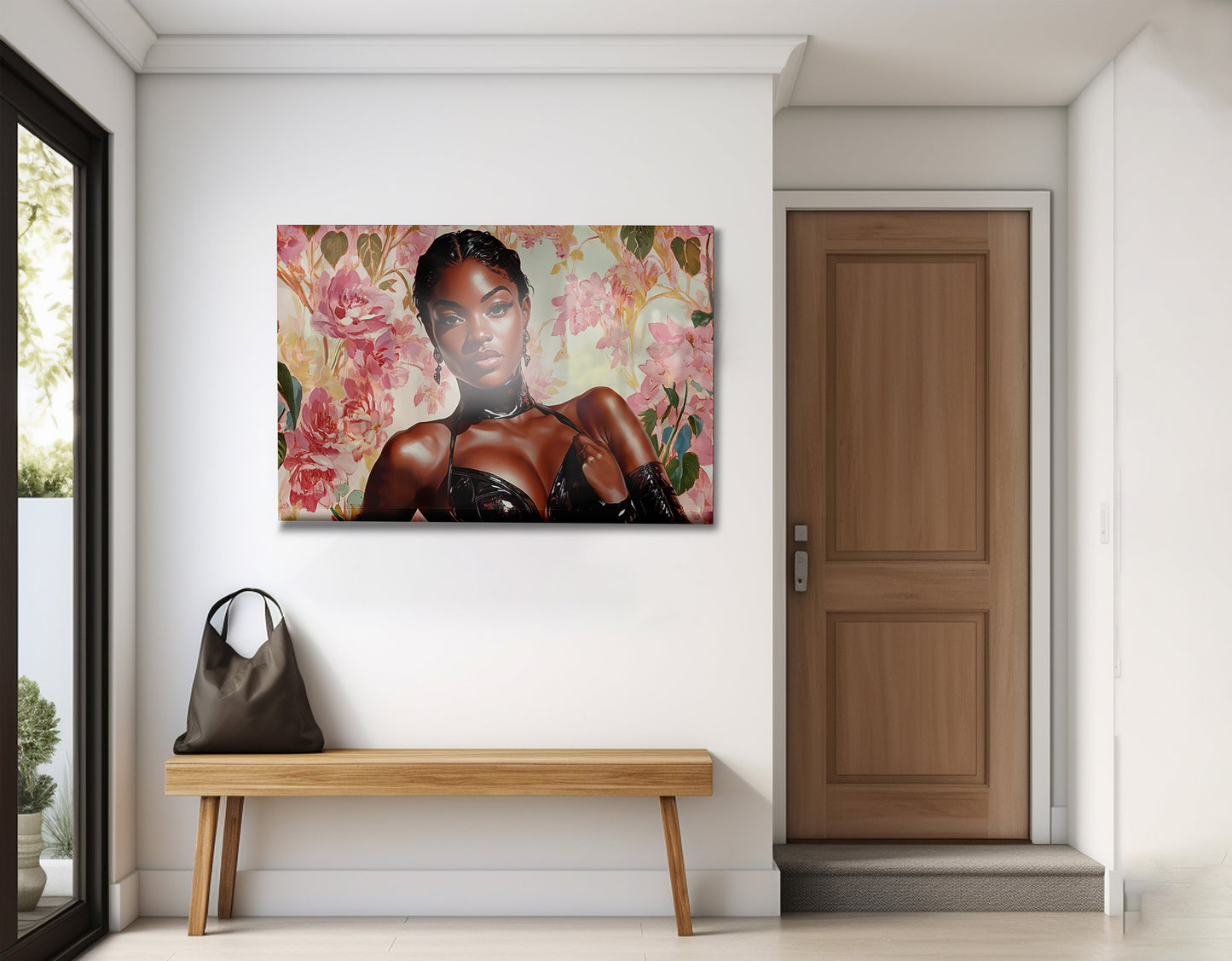 Powerful Black Woman Floral Portrait African American wall art view 23