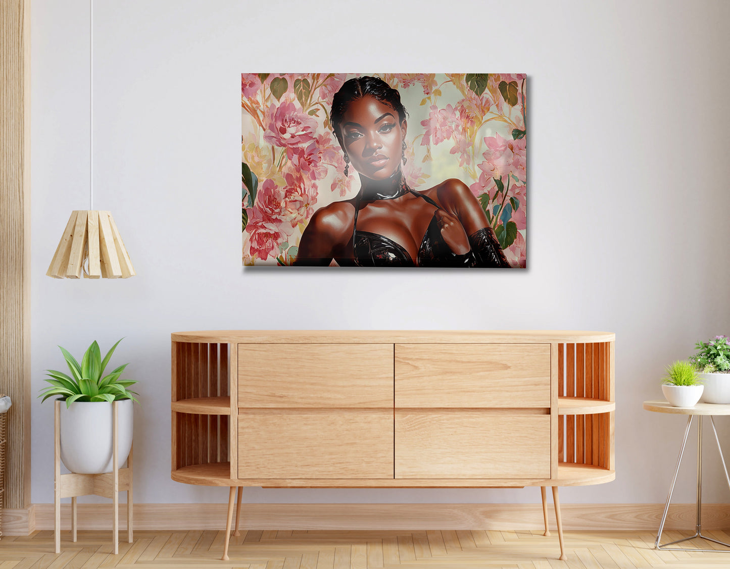 Powerful Black Woman Floral Portrait African American wall art view 20