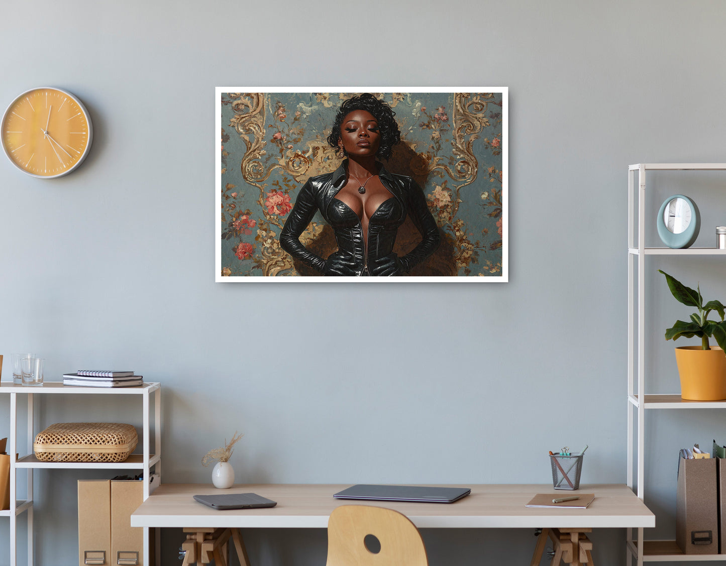 Powerful Black Woman Portrait African American wall art print view