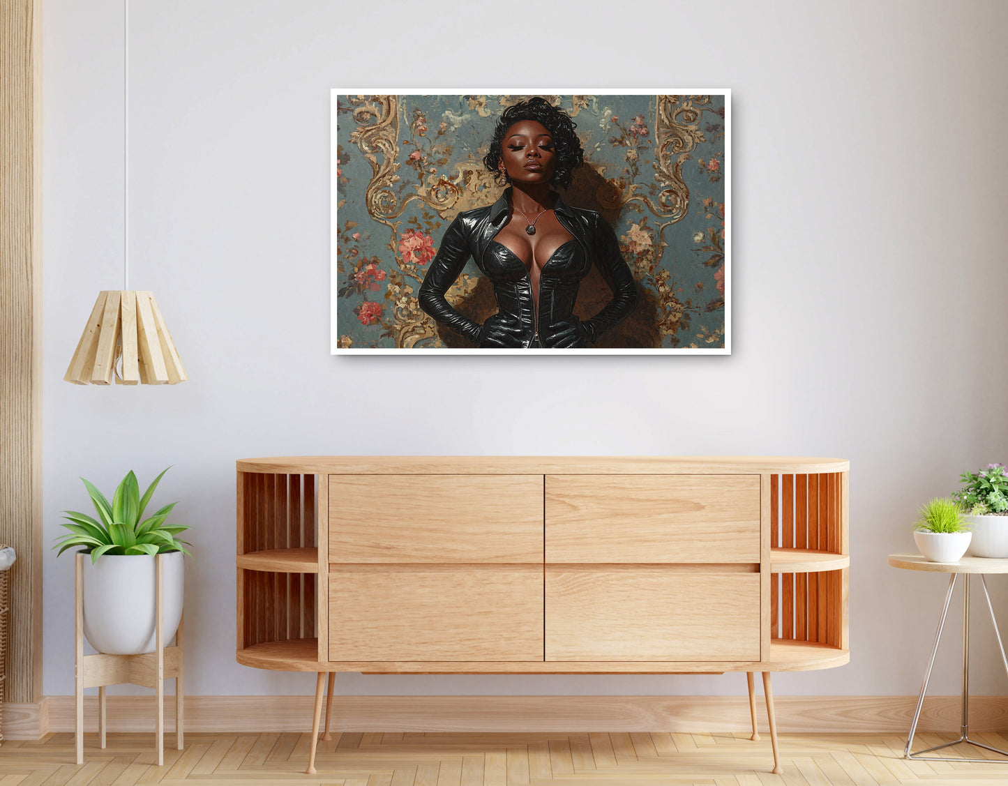 Alternate view of Powerful Black Woman Portrait African American wall art canvas print