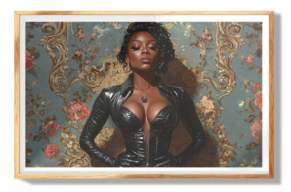 Powerful Black Woman Floral Portrait African American wall art view 73