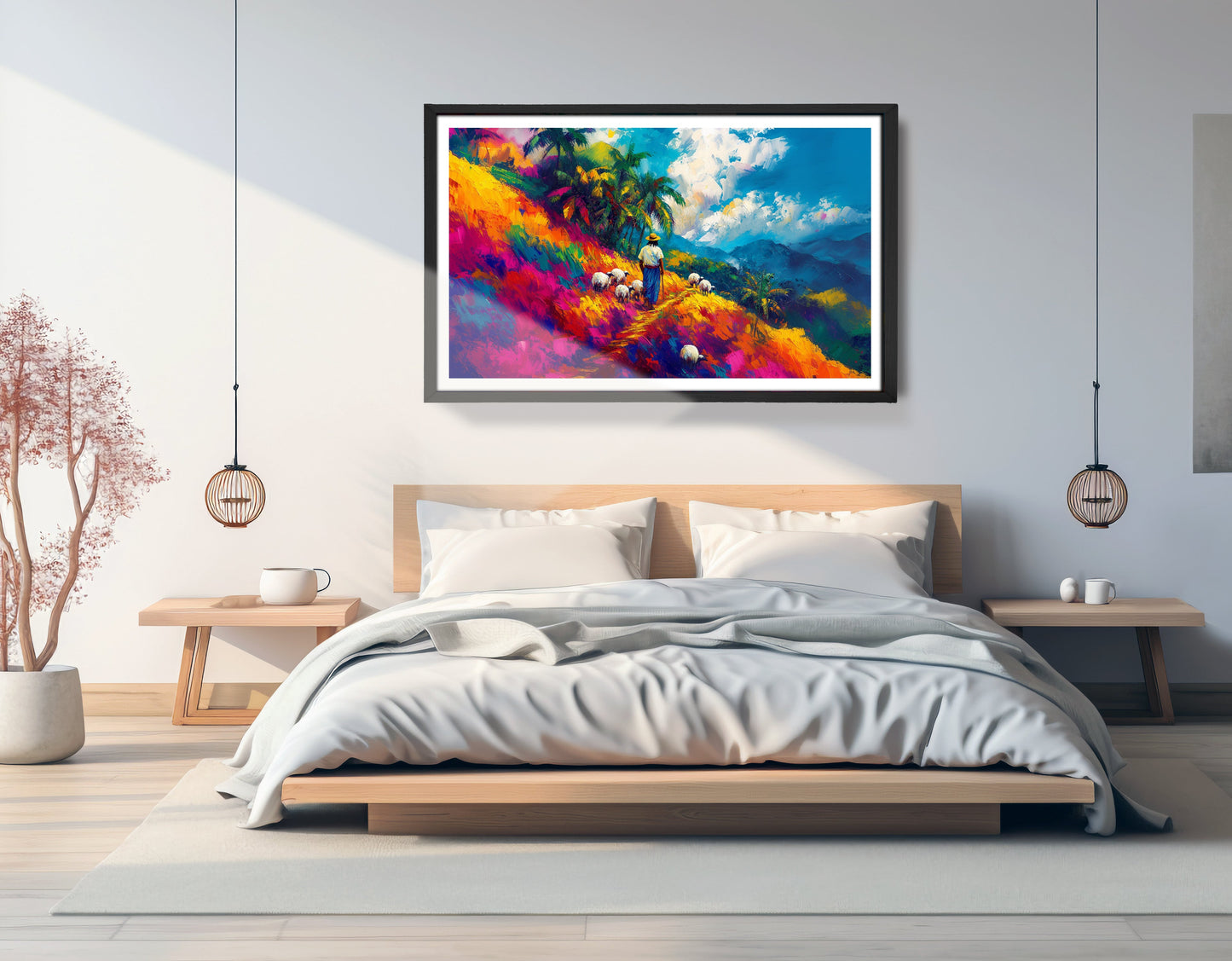 Colorful Mountain Pasture Black African American canvas print view 69