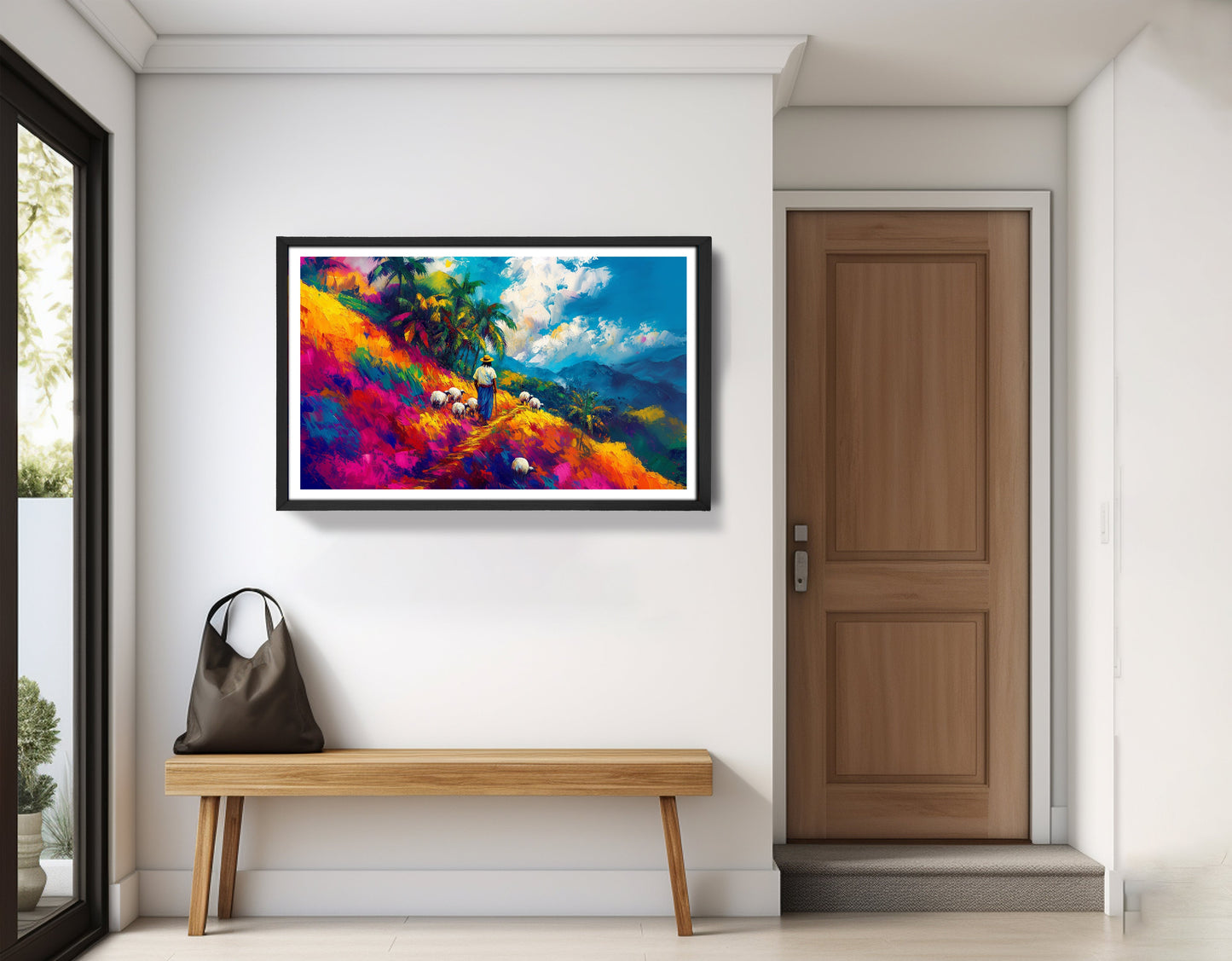 Colorful Mountain Pasture Black African American canvas print view 71