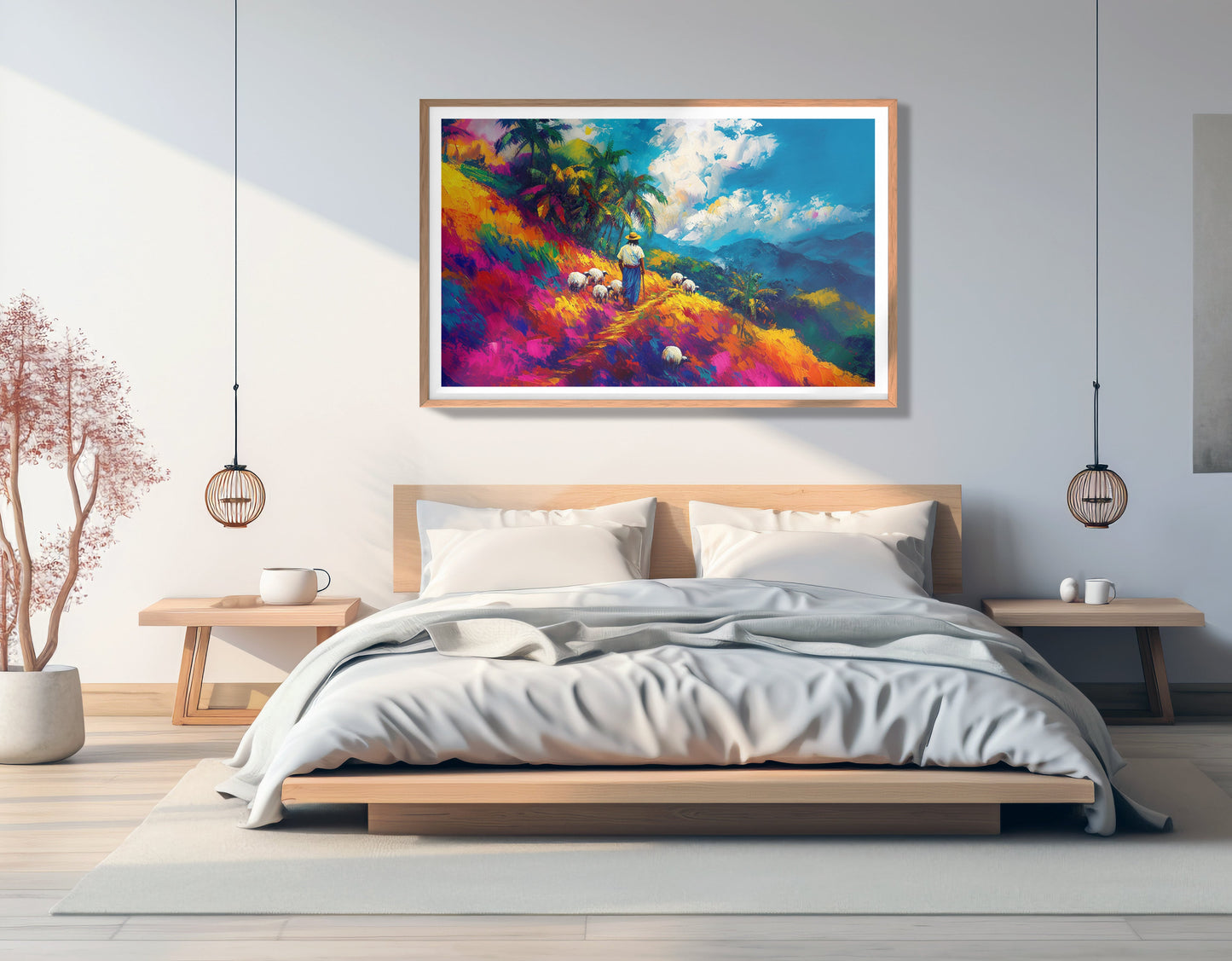 Colorful Mountain Pasture Black African American canvas print view 81