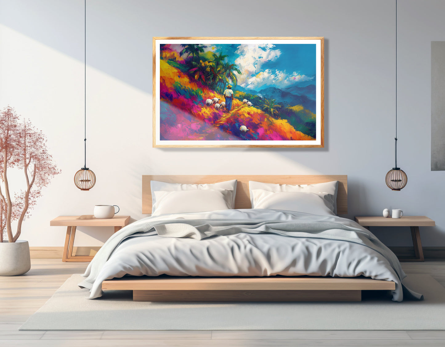 Colorful Mountain Pasture Black African American canvas print view 75