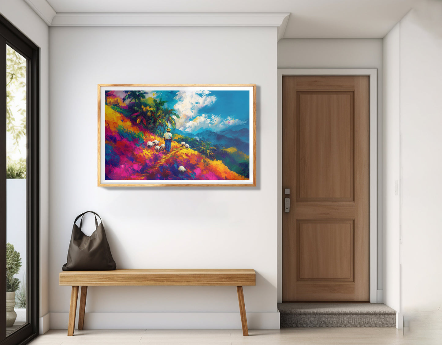 Colorful Mountain Pasture Black African American canvas print view 77
