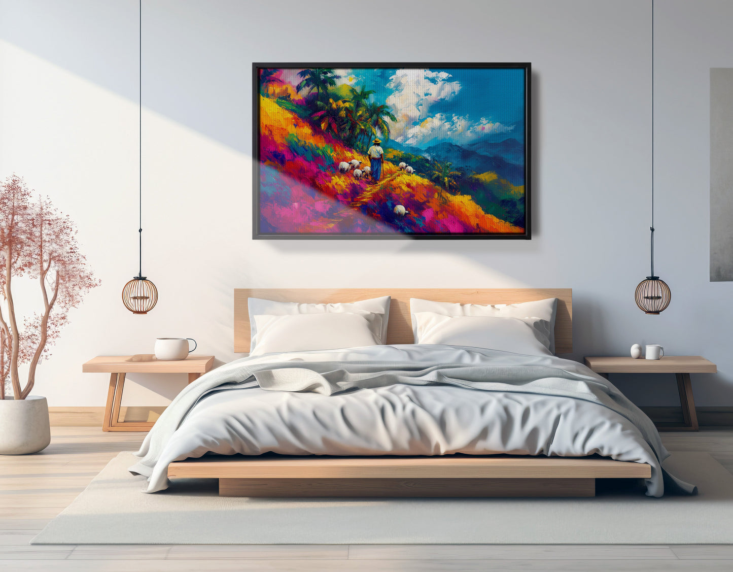 Colorful Mountain Pasture Black African American canvas print view 27