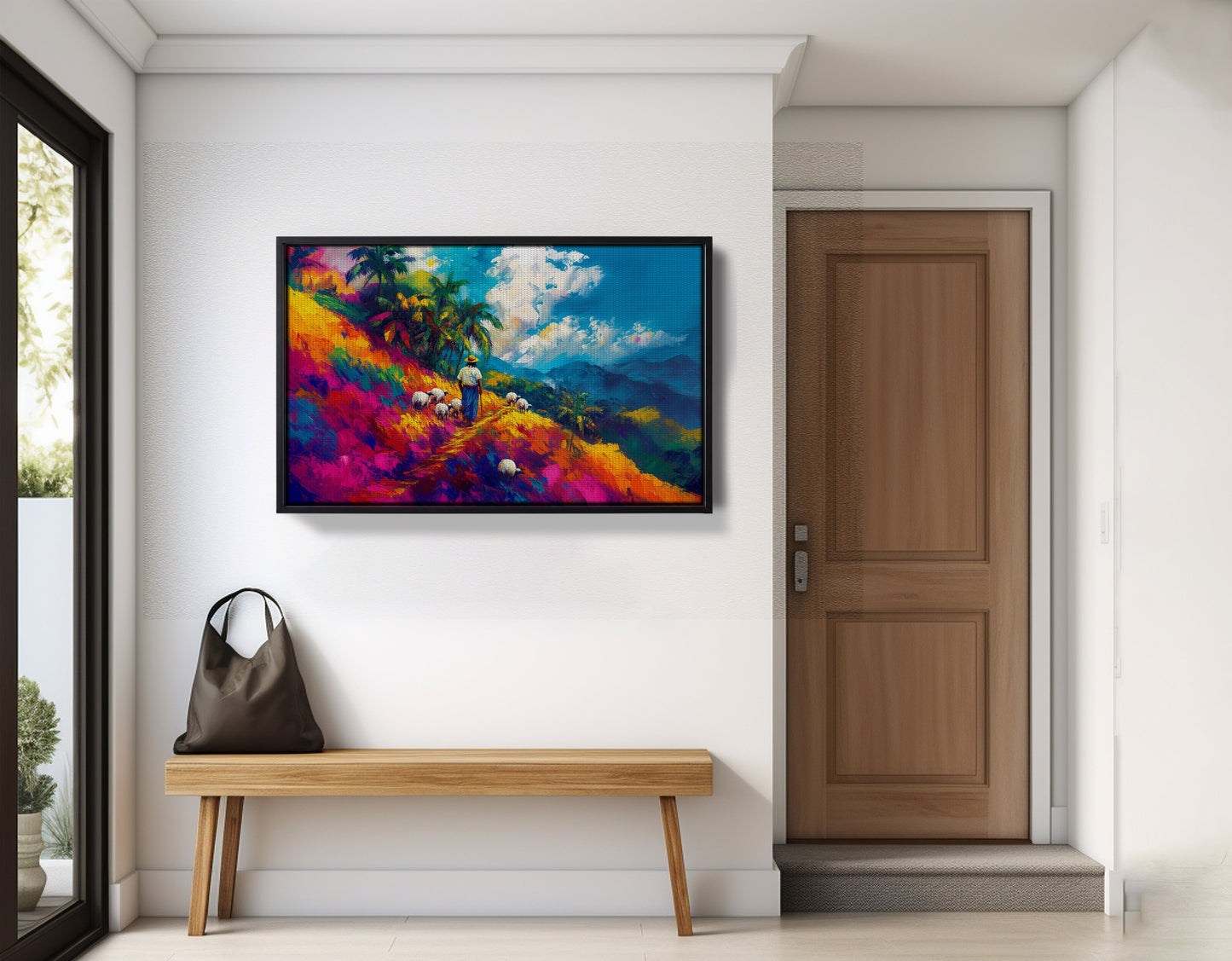 Colorful Mountain Pasture Black African American canvas print view 29
