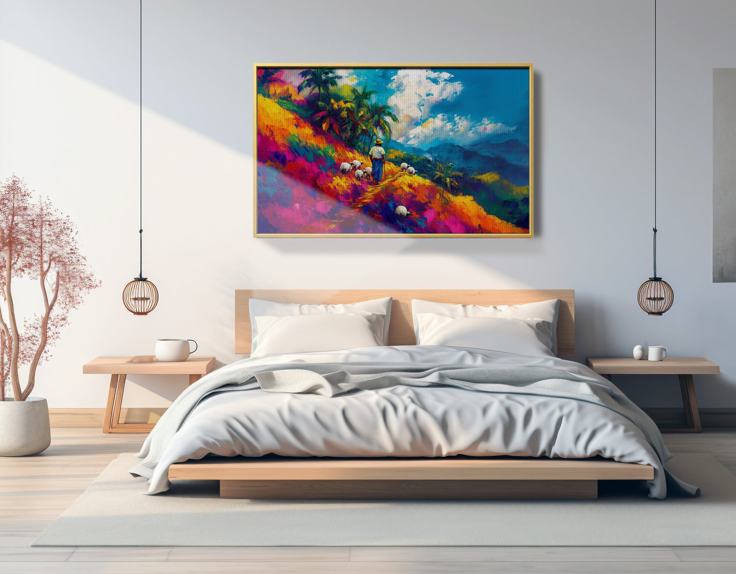 Colorful Mountain Pasture Black African American canvas print view 39