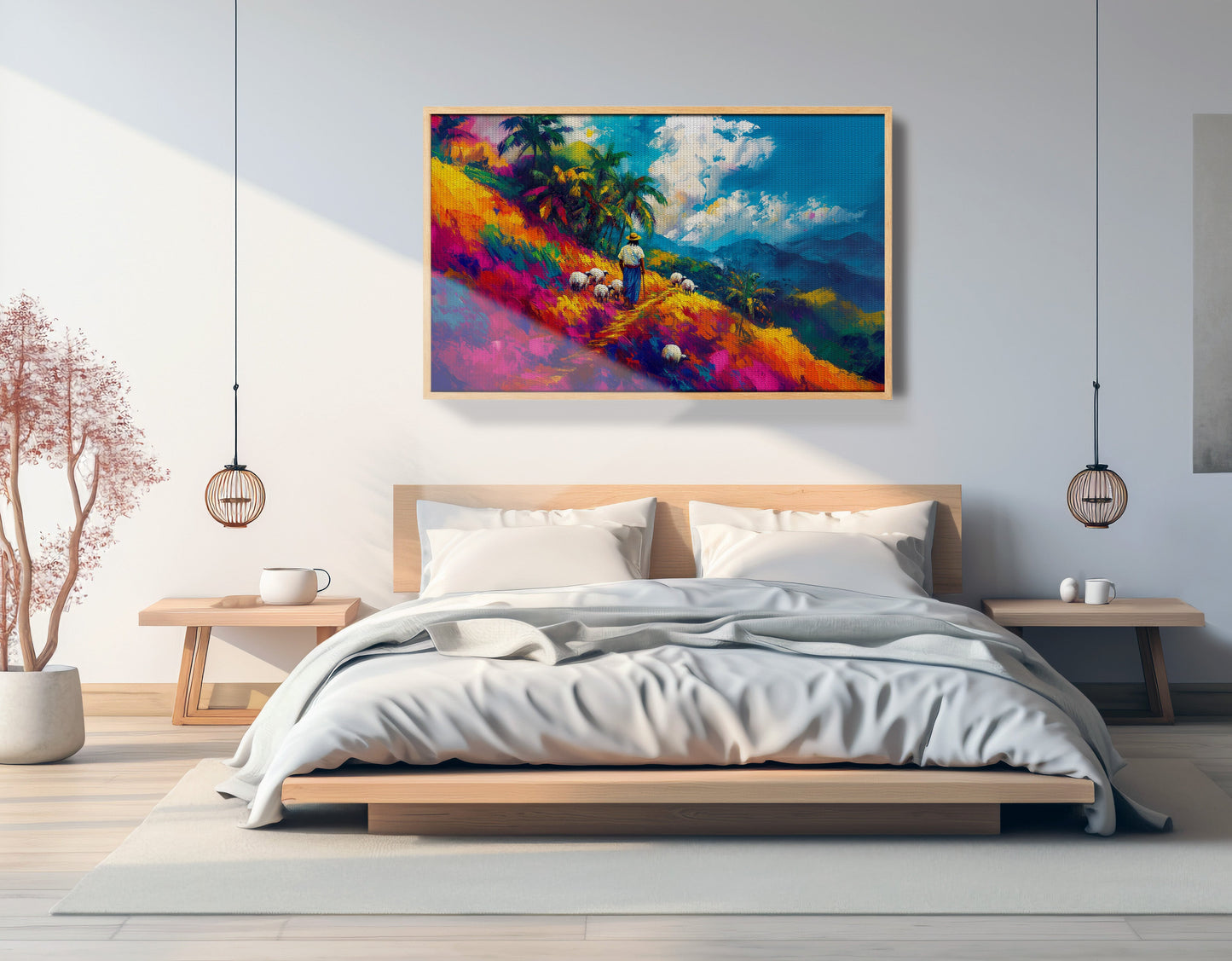 Colorful Mountain Pasture Black African American canvas print view 51