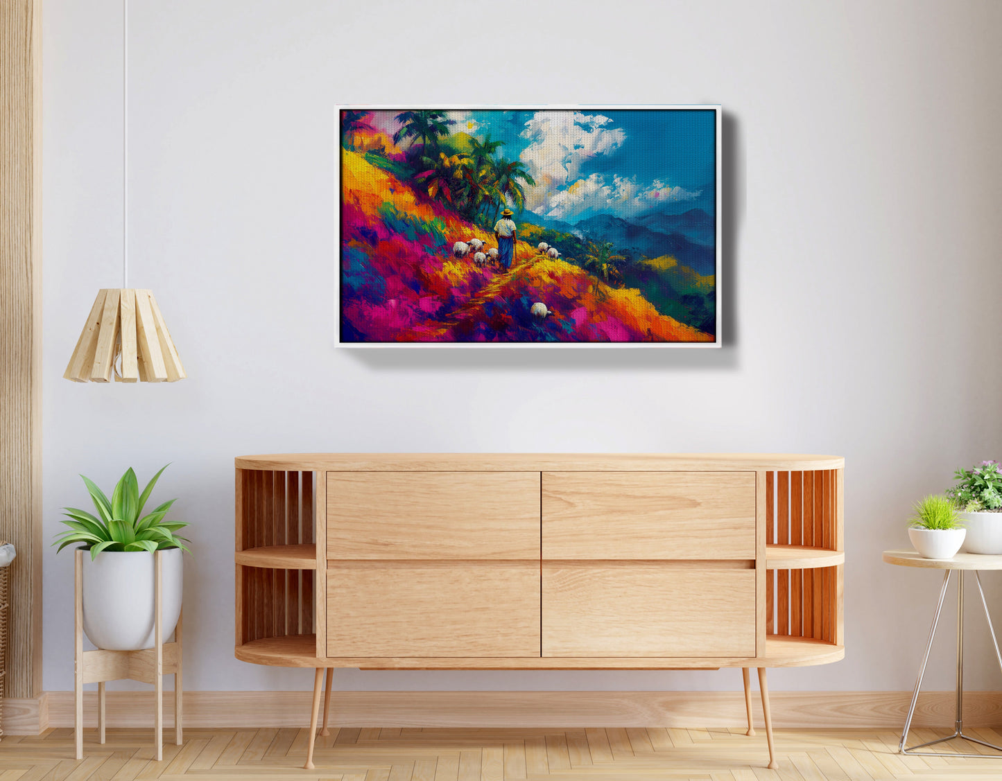 Colorful Mountain Pasture Black African American canvas print view 62