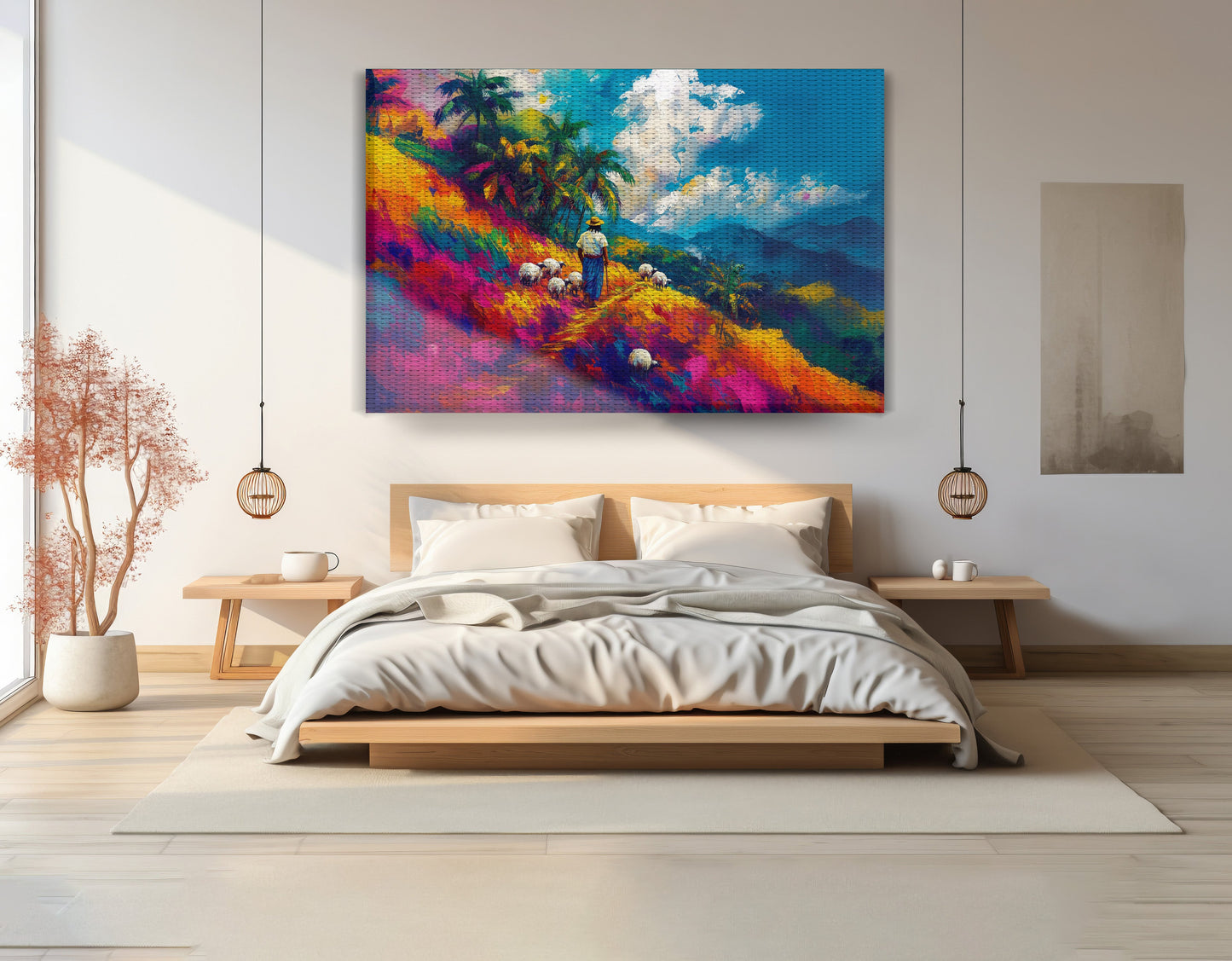 Colorful Mountain Pasture Black African American canvas print view 15