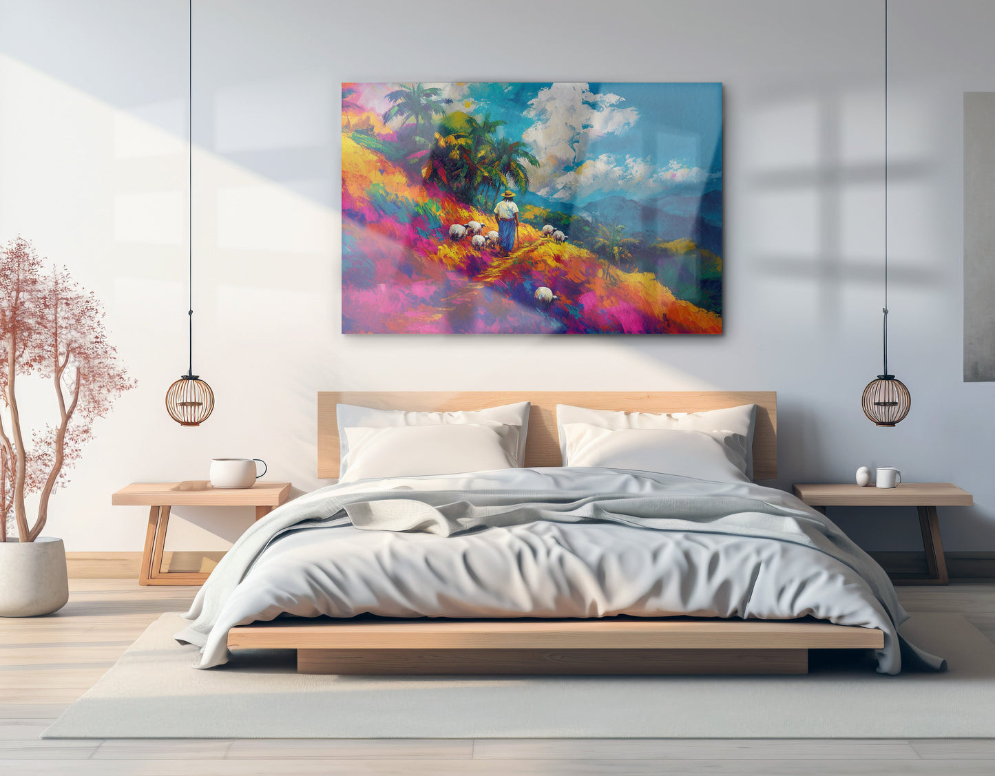 Colorful Mountain Pasture Black African American canvas print view 21