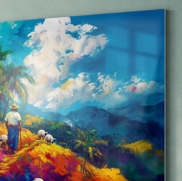 Colorful Mountain Pasture Black African American canvas print view 22