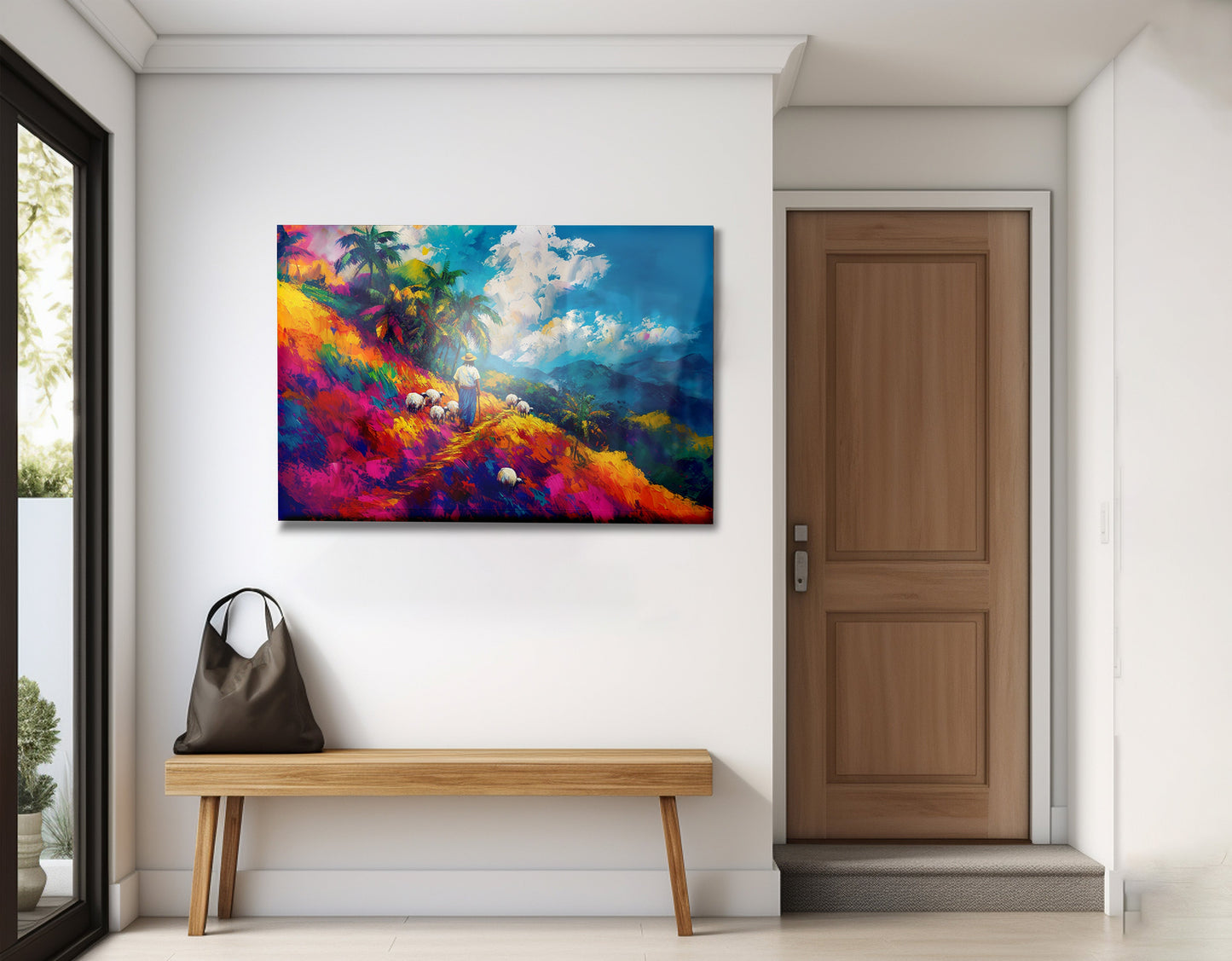 Colorful Mountain Pasture Black African American canvas print view 23