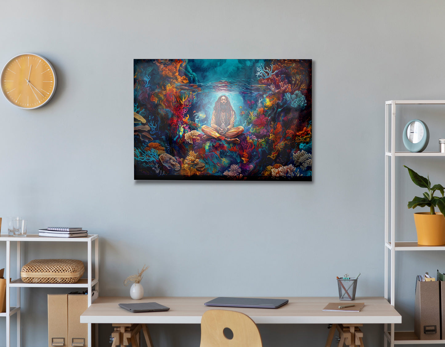 Black Woman Meditation Ocean African American wall art view 24