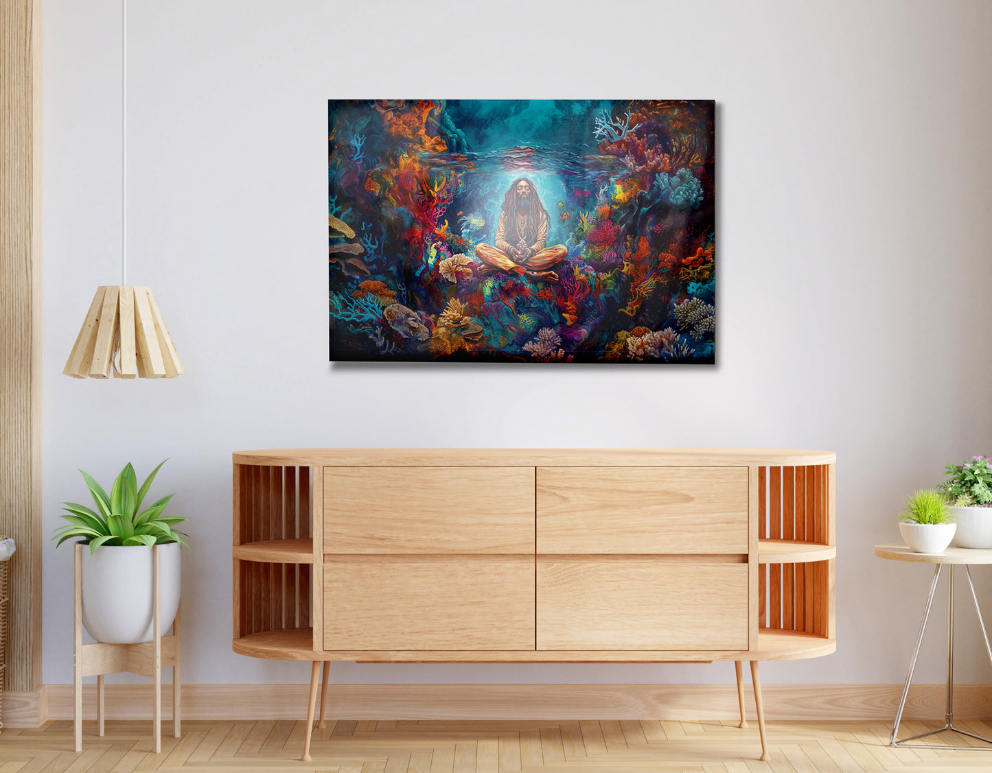 Black Woman Meditation Ocean African American wall art view 20