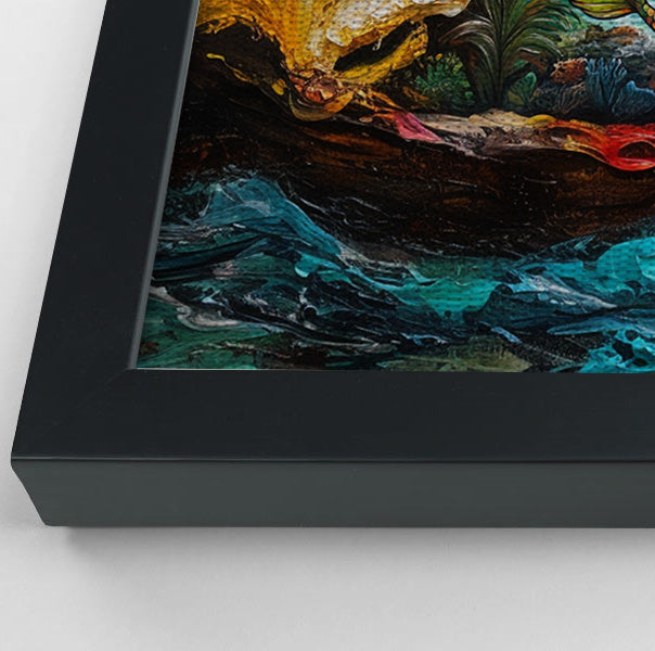 Black Mermaid Ocean Sunset Caribbean wall art view 28