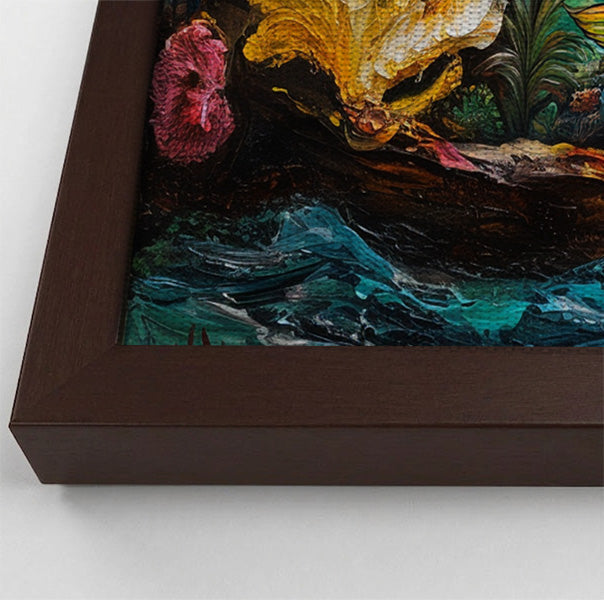 Black Mermaid Ocean Sunset Caribbean wall art view 34