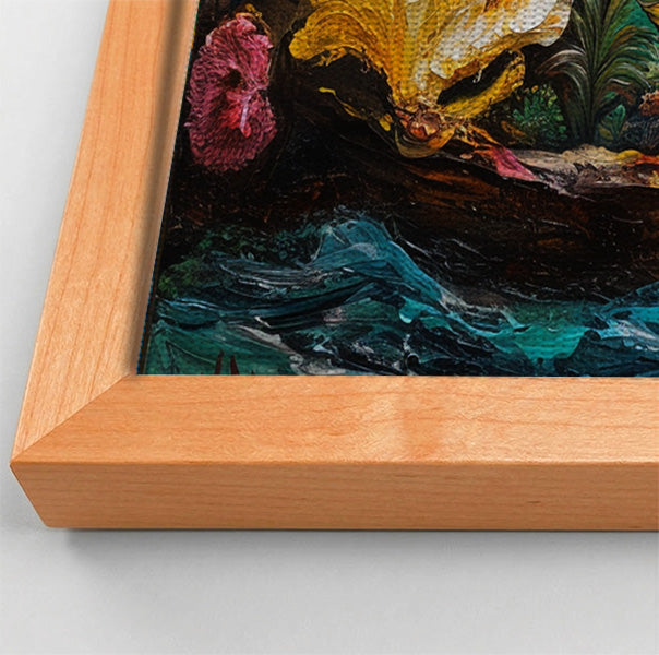 Black Mermaid Ocean Sunset Caribbean wall art view 46
