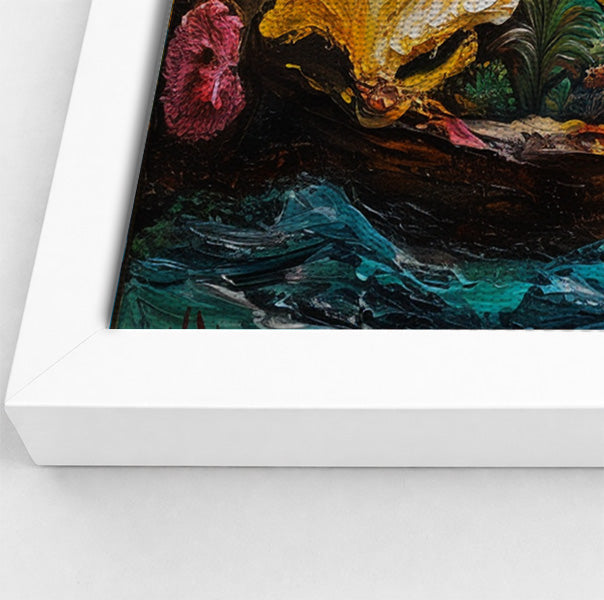 Black Mermaid Ocean Sunset Caribbean wall art view 64