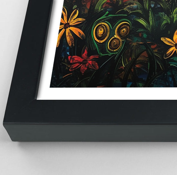 Giraffe Tropical Sunset Black Caribbean wall art view 70