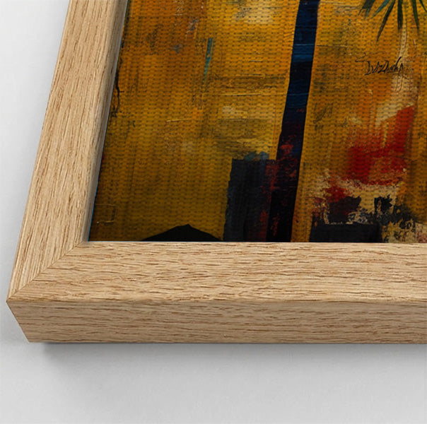 Giraffe Tropical Palm Black Caribbean wall art view 52