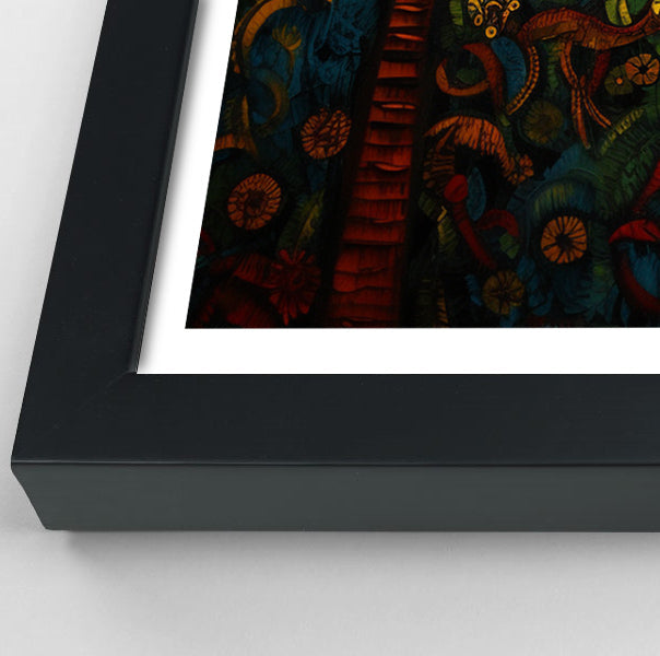 Giraffe Red Moon Jungle African American canvas print view 70
