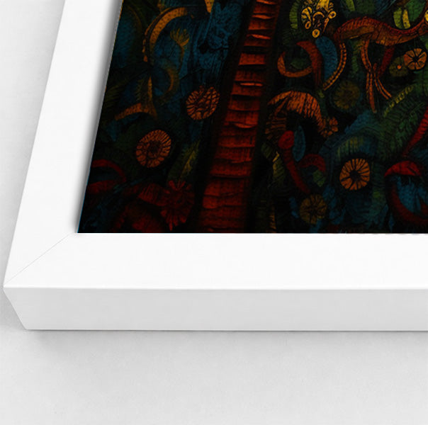 Giraffe Red Moon Jungle African American canvas print view 64