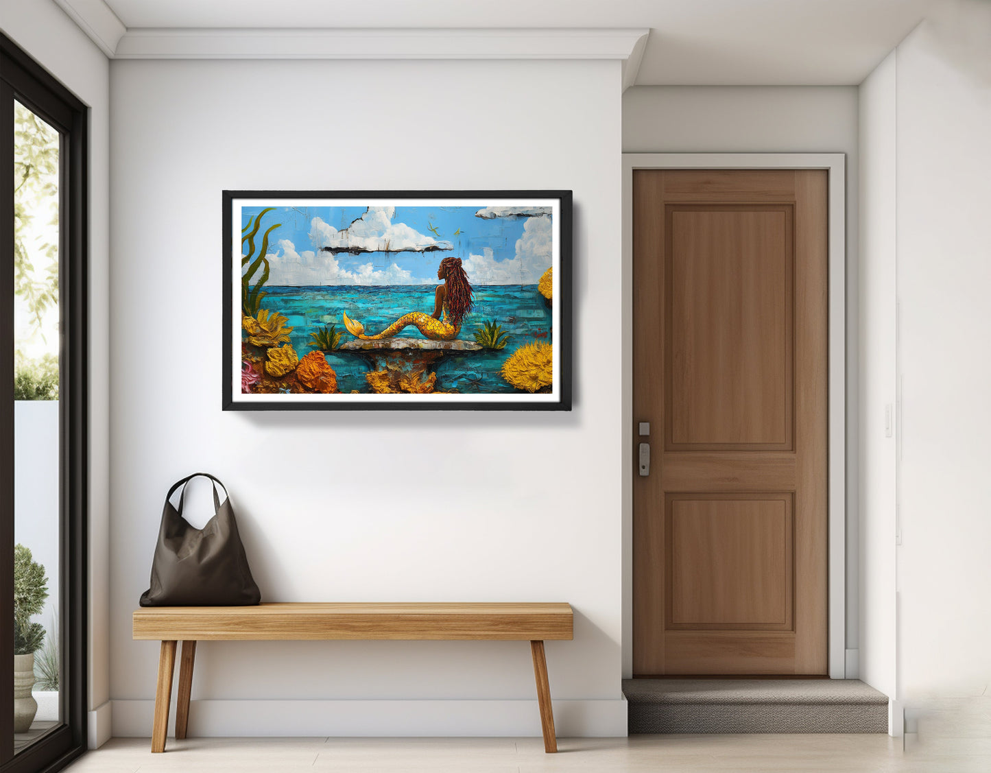 Black Mermaid Beach Caribbean wall art view 71