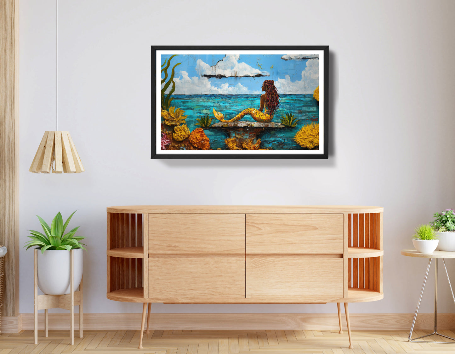 Black Mermaid Beach Caribbean wall art view 68