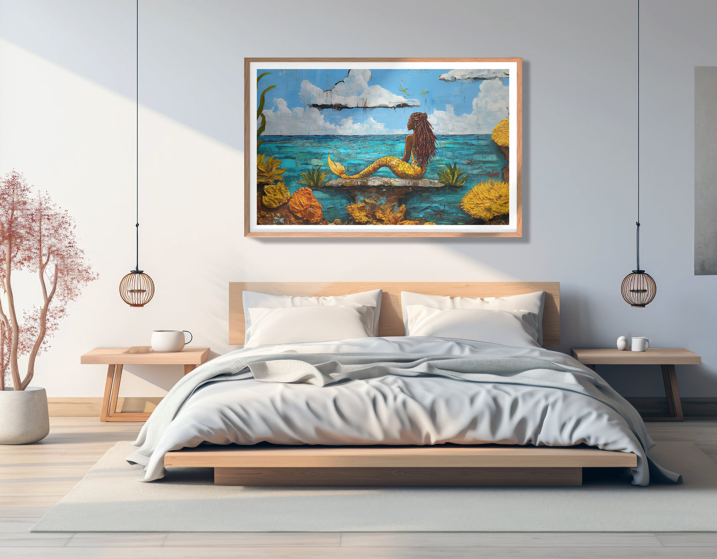 Black Mermaid Beach Caribbean wall art view 81