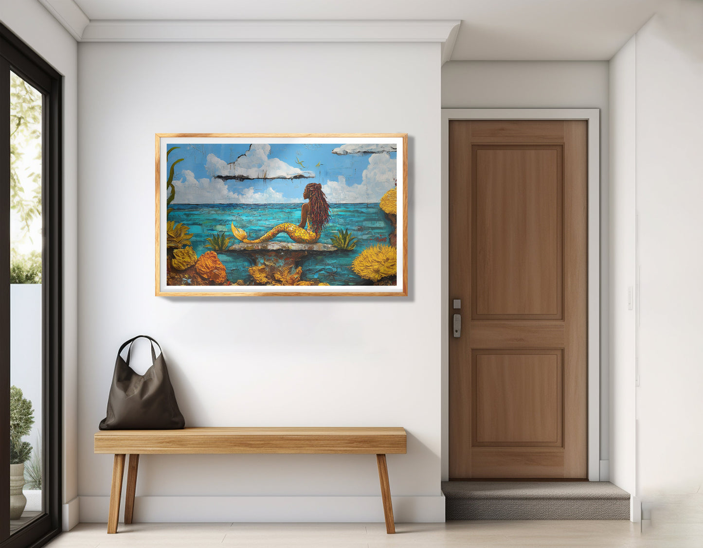 Black Mermaid Beach Caribbean wall art view 77