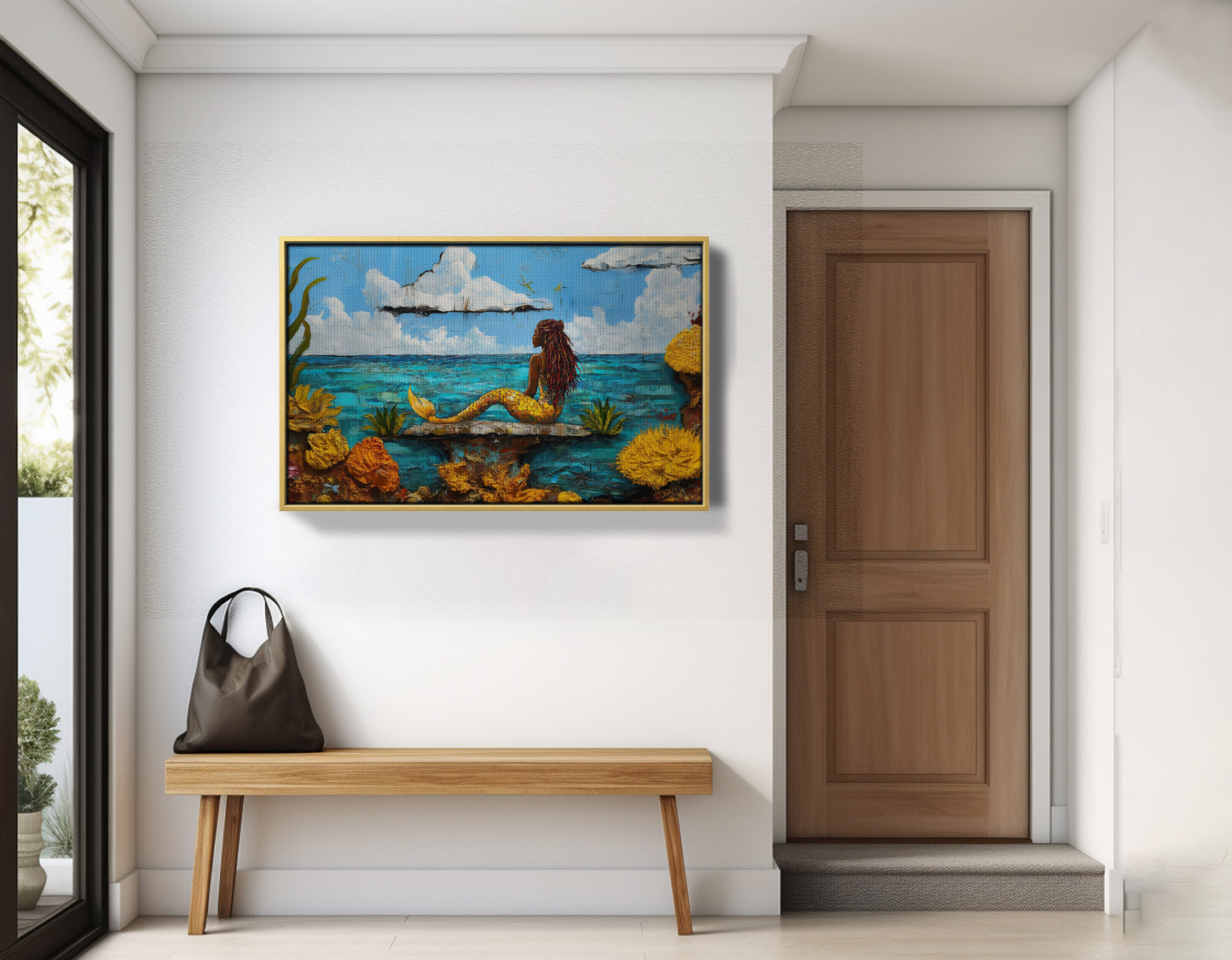 Black Mermaid Beach Caribbean wall art view 41