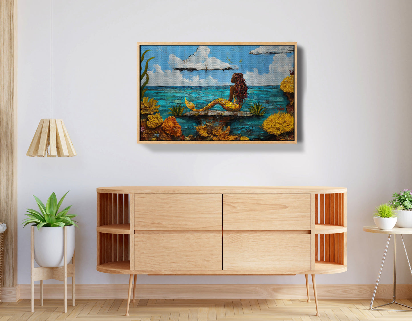 Black Mermaid Beach Caribbean wall art view 50