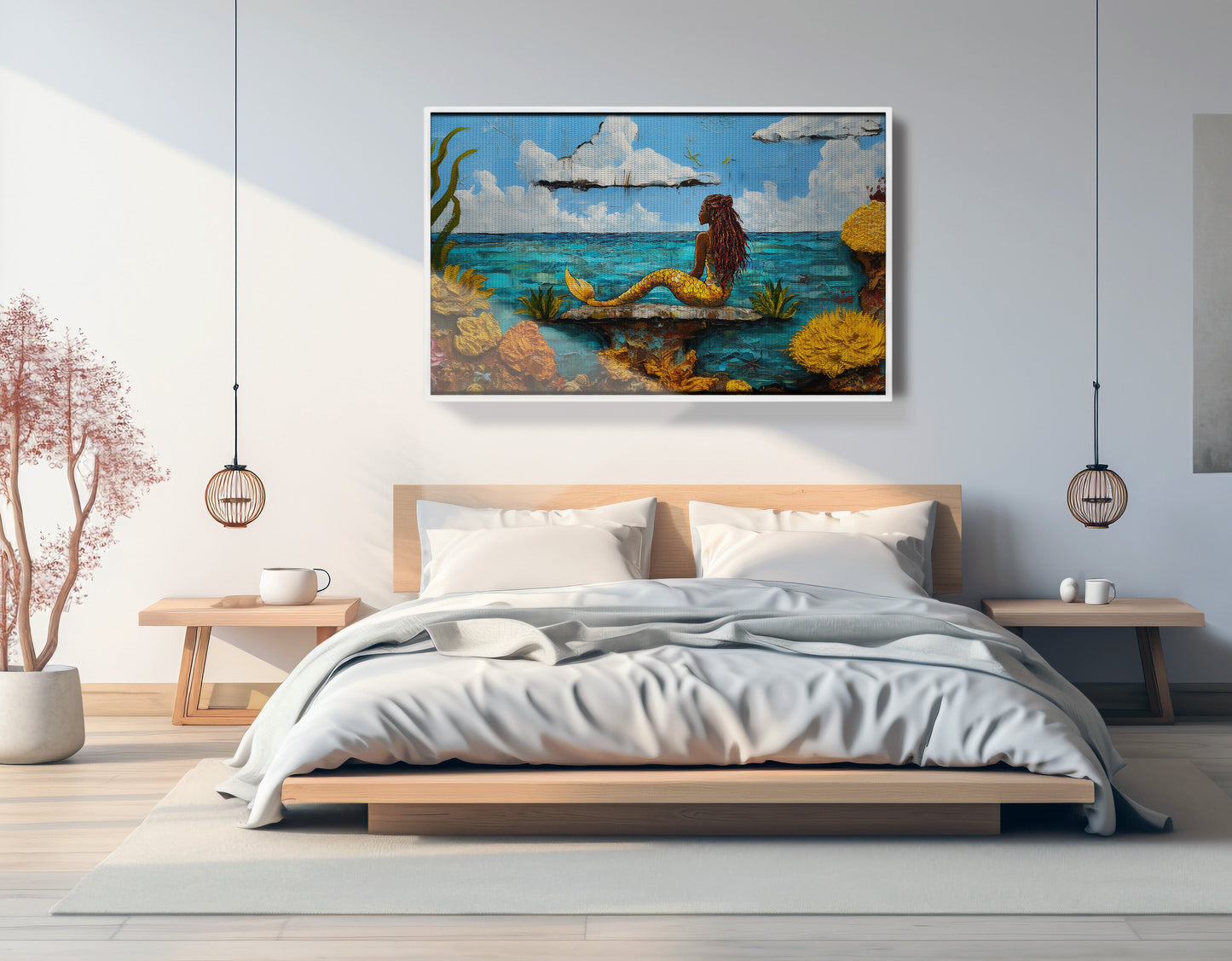 Black Mermaid Beach Caribbean wall art view 63