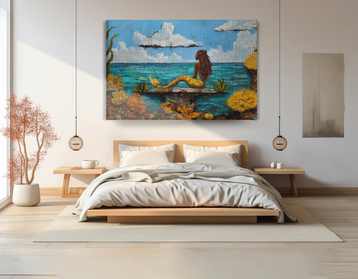 Black Mermaid Beach Caribbean wall art view 15