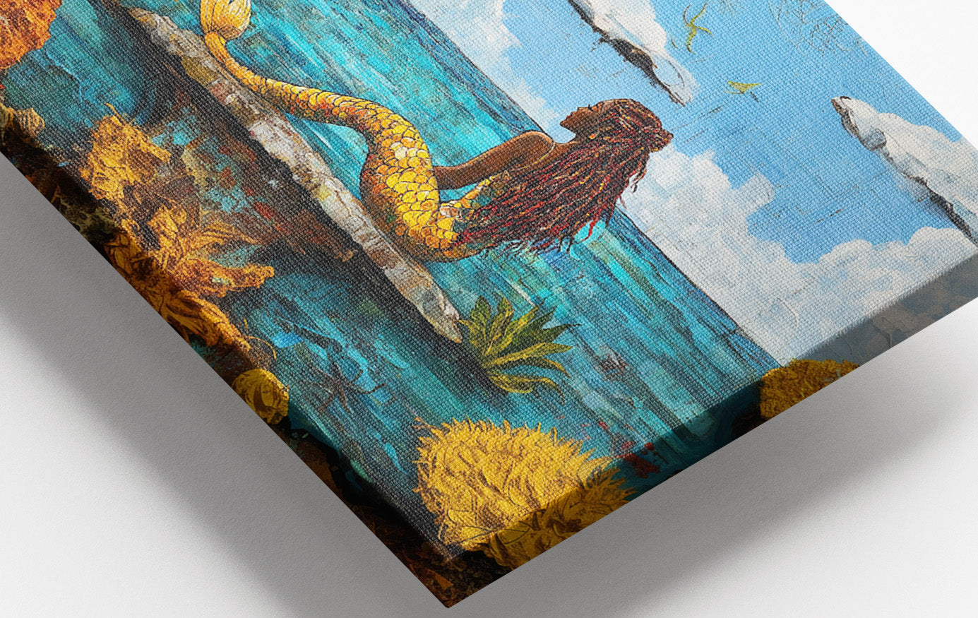 Black Mermaid Beach Caribbean wall art view 16