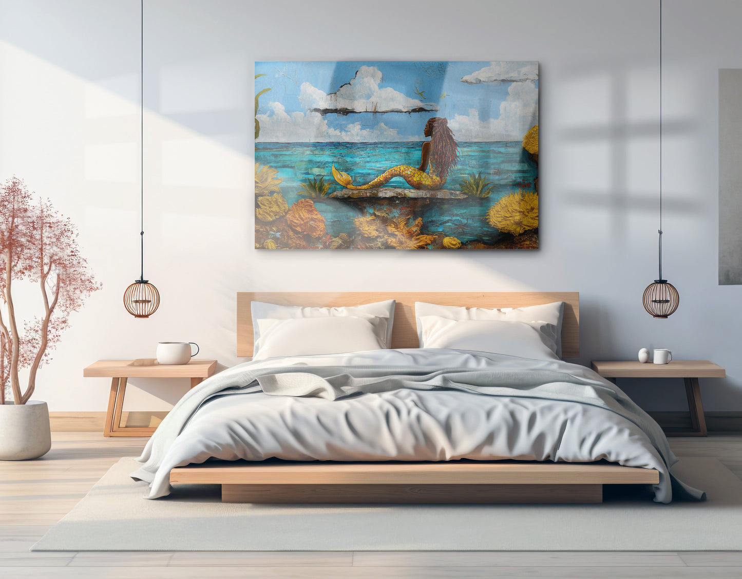Black Mermaid Beach Caribbean wall art view 21