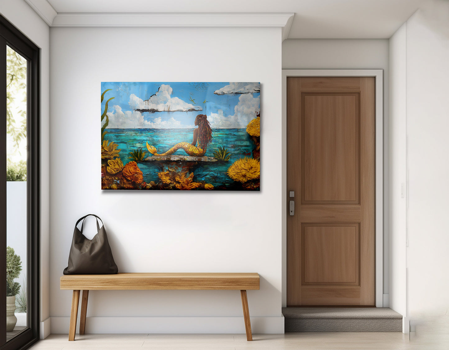 Black Mermaid Beach Caribbean wall art view 23