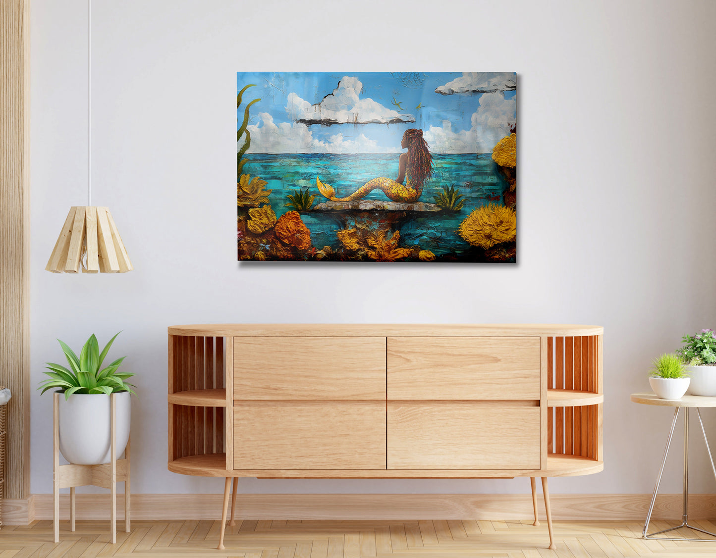 Black Mermaid Beach Caribbean wall art view 20
